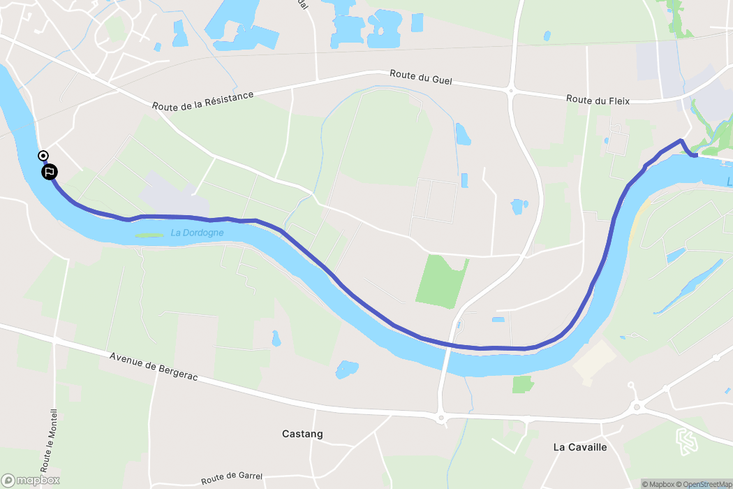 Prigonrieux : carte du parcours de randonnée - France