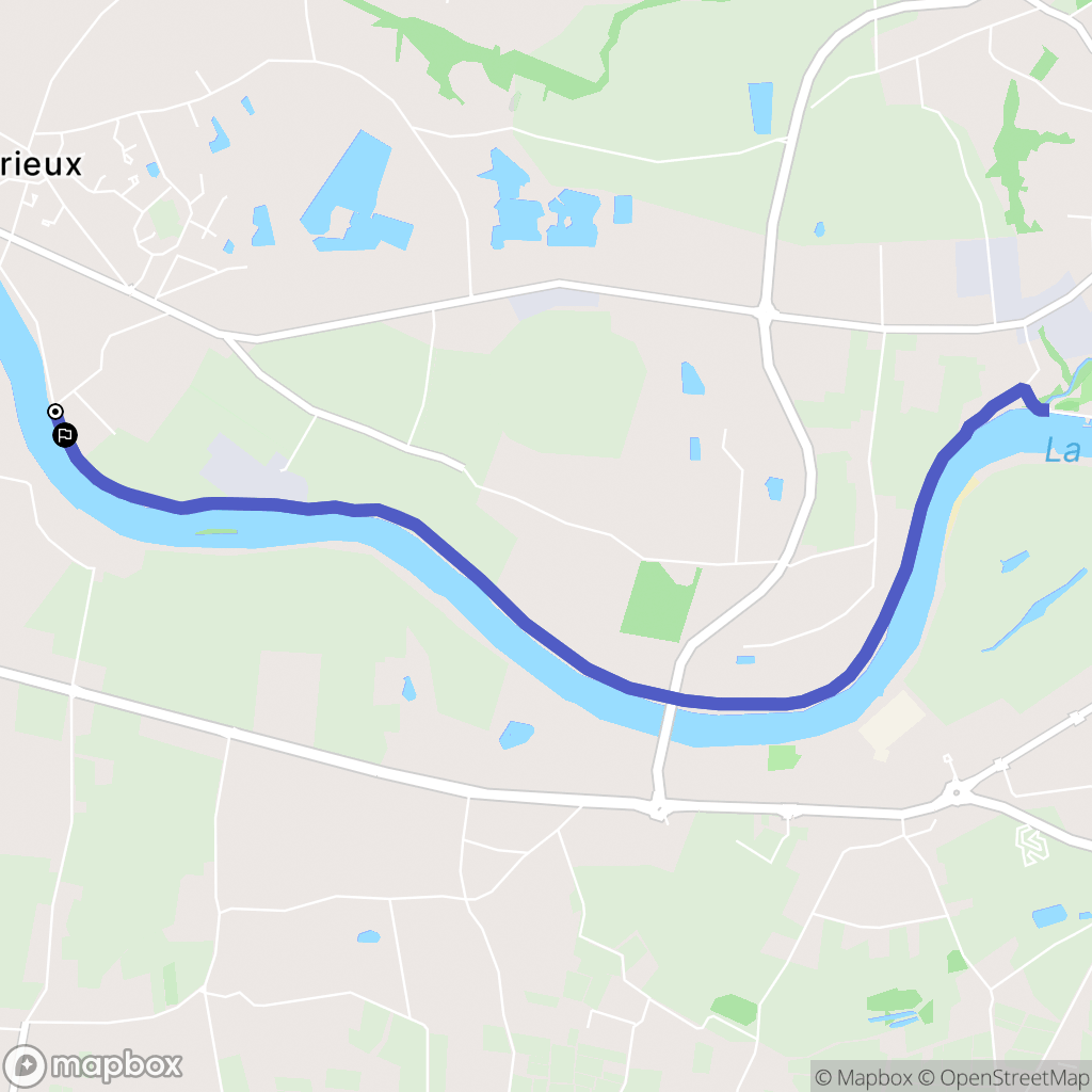 Prigonrieux : carte du parcours de randonnée - France