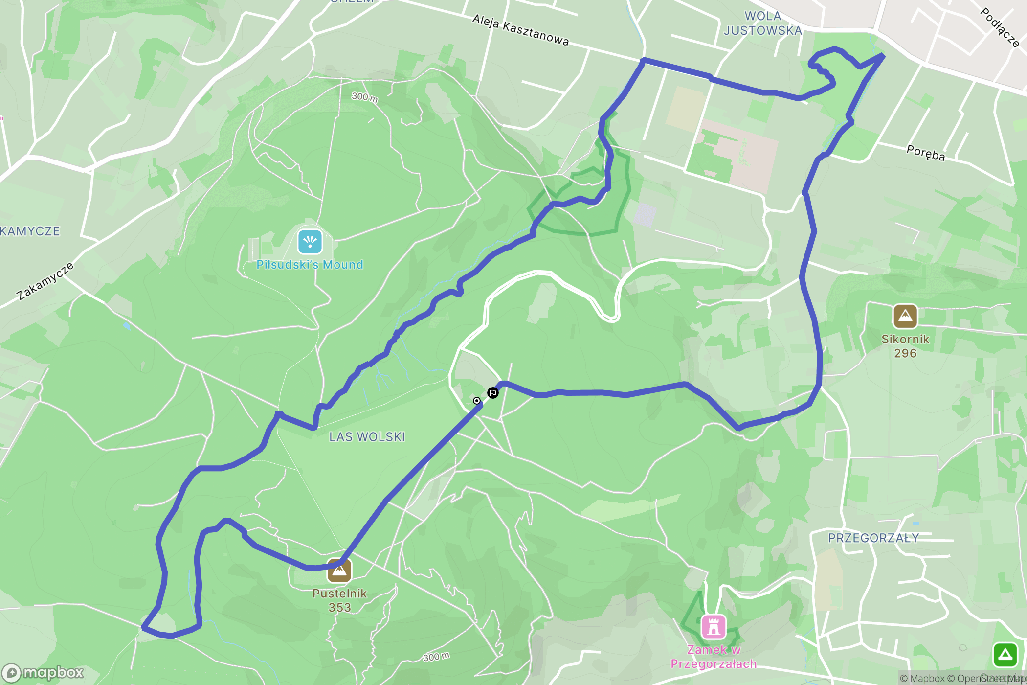 Kraków: mapa trasy - Poland