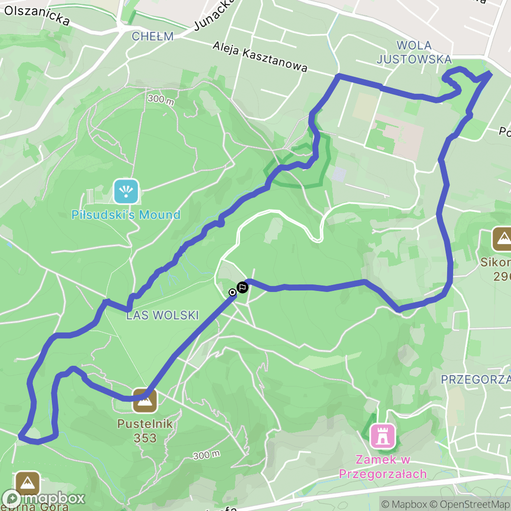 Kraków: mapa trasy - Poland