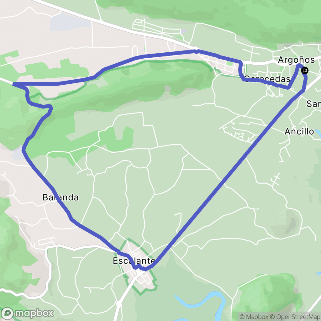 Cerecedas : carte du parcours de randonnée - Spain