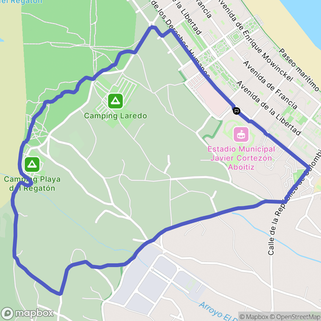 Laredo : carte du parcours de randonnée - Spain