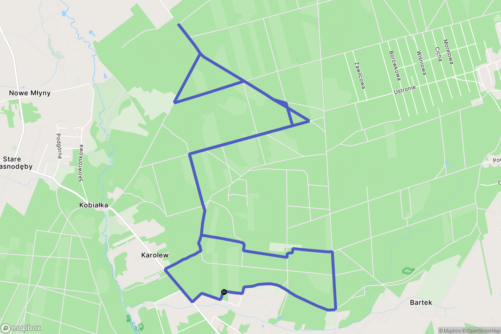 Nakielnica: mapa trasy - Poland