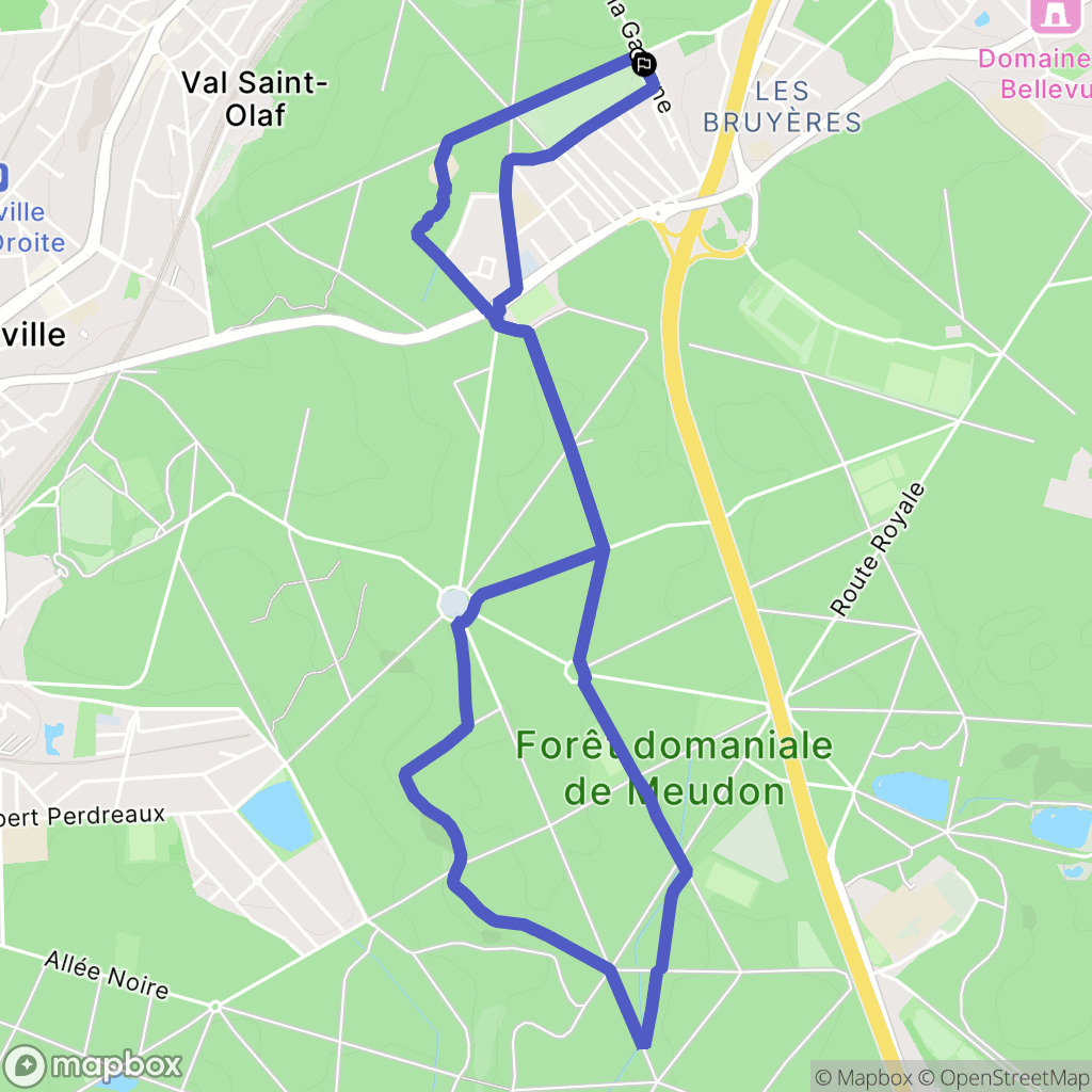 Sèvres : carte du parcours de randonnée - France