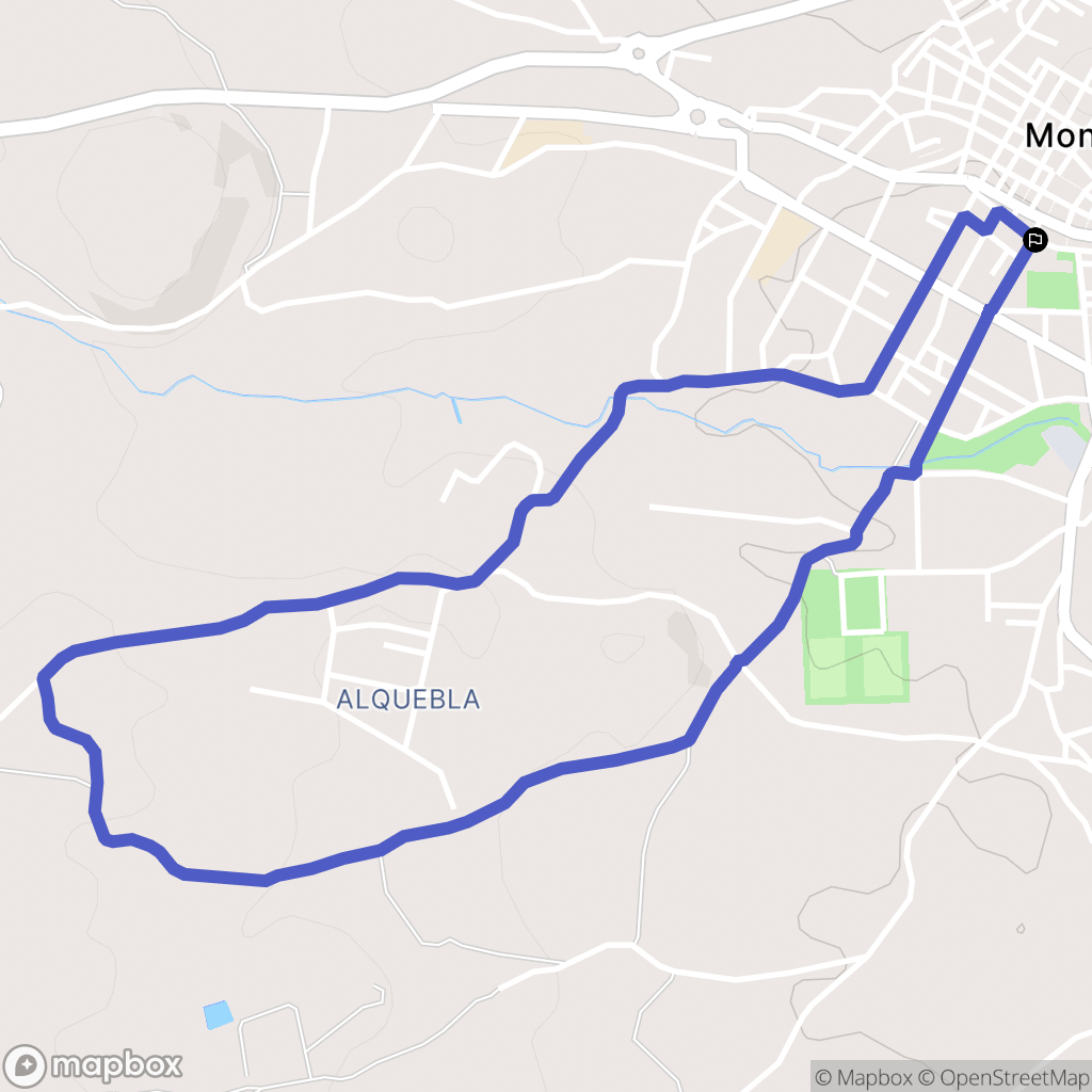 Monòver : carte du parcours de randonnée - Spain