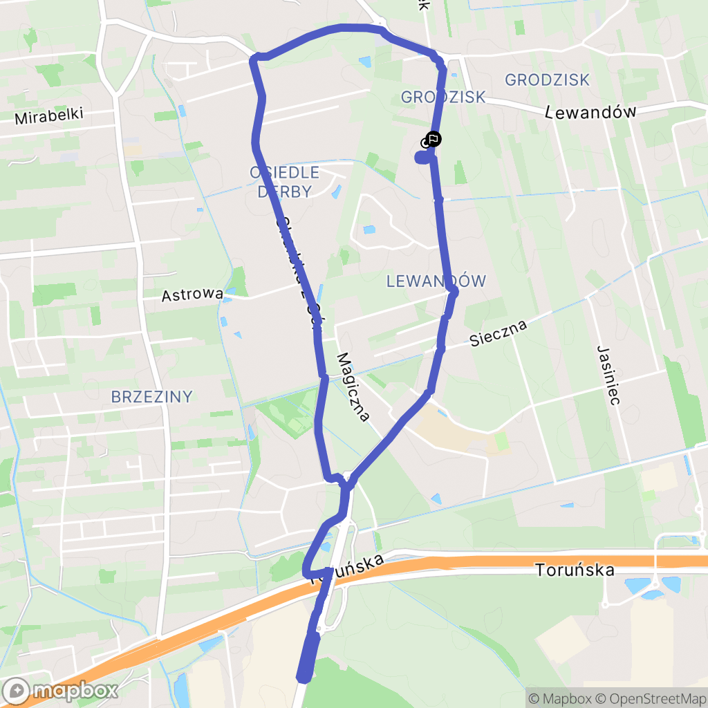 Warszawa: mapa trasy - Poland