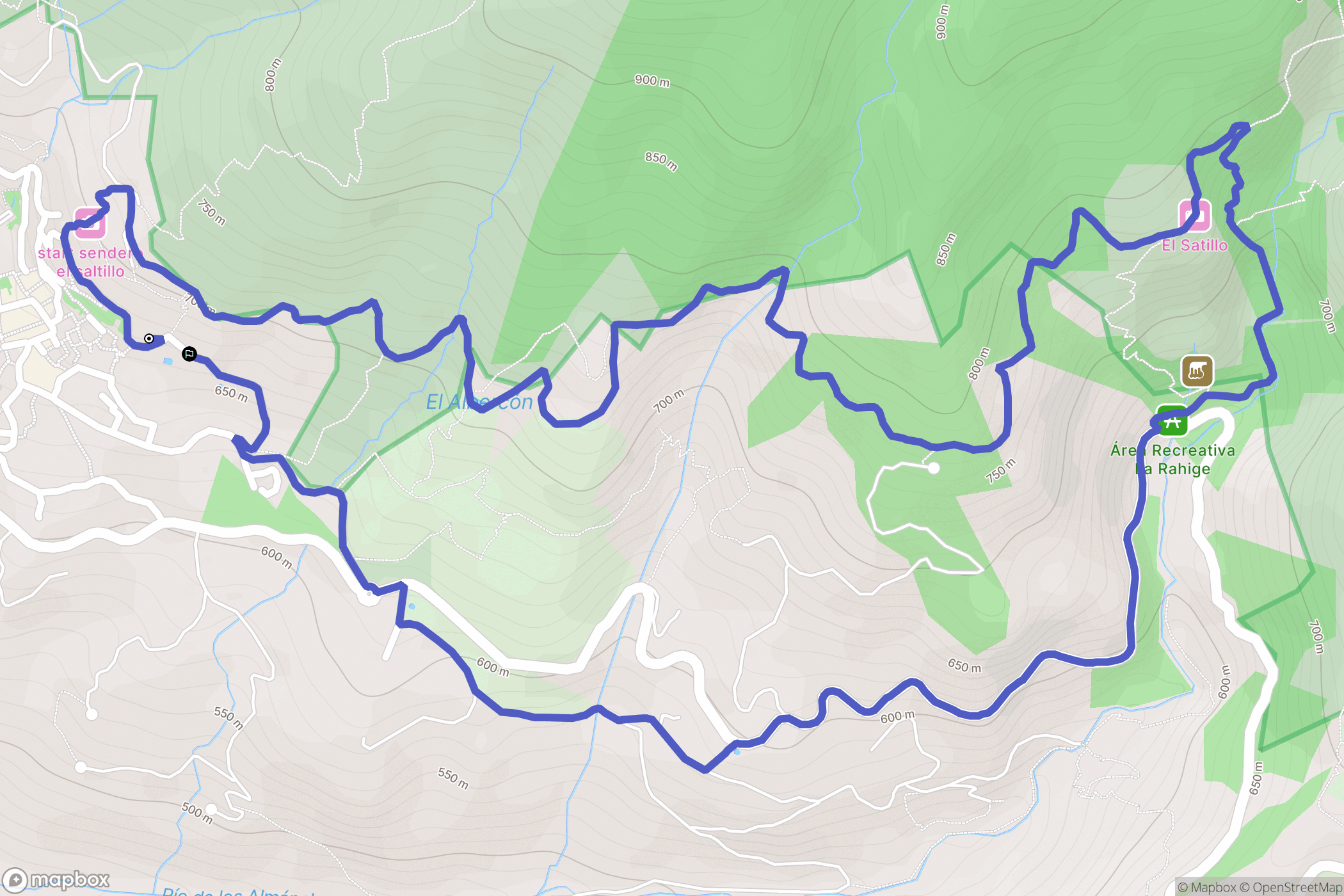 Canillas de Aceituno : carte du parcours de randonnée - Spain