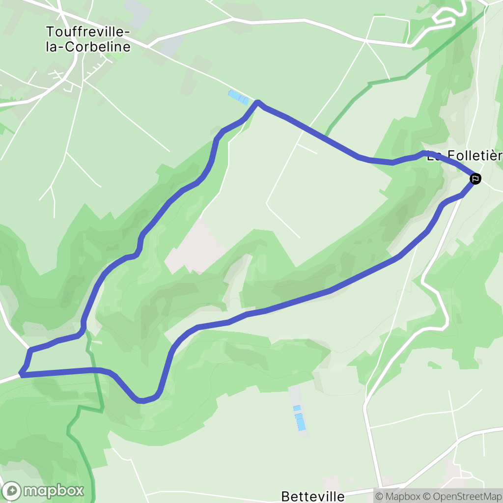 Saint-Martin-de-l'If : carte du parcours de randonnée - France