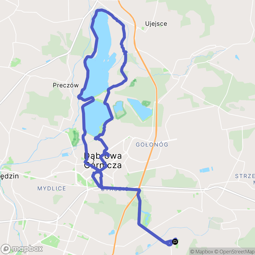 Sosnowiec: mapa trasy - Poland