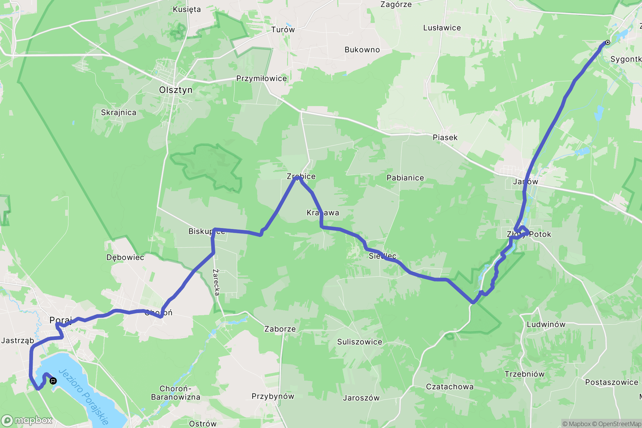Julianka: mapa trasy - Poland