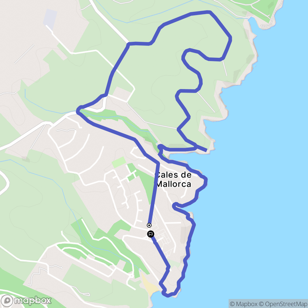 Manacor : carte du parcours de randonnée - Spain