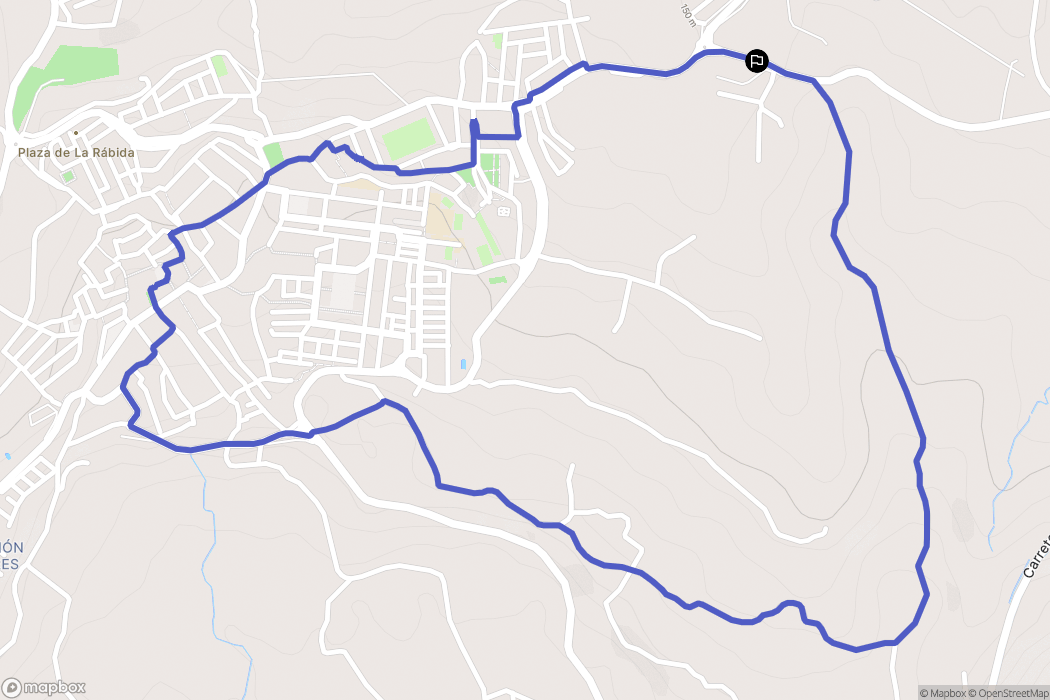 Coín : carte du parcours de randonnée - Spain