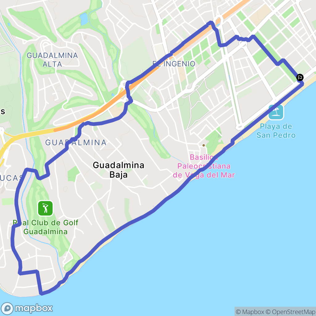 Marbella : carte du parcours de randonnée - Spain