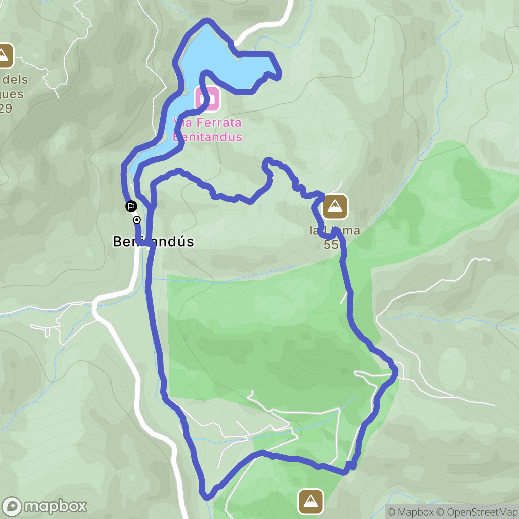  : carte du parcours de randonnée - Spain
