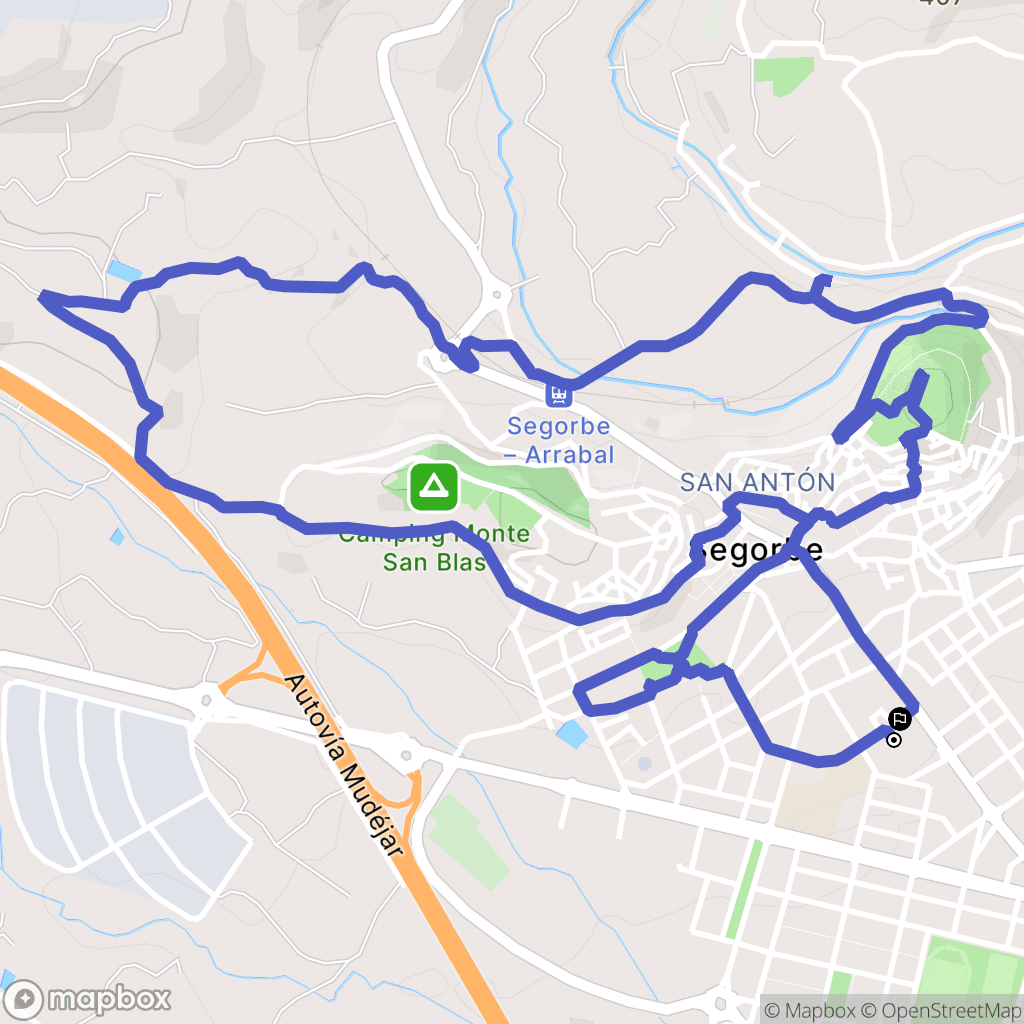 Segorbe : carte du parcours de randonnée - Spain