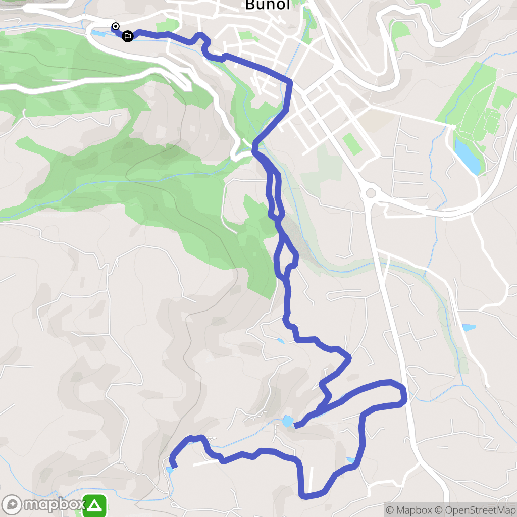 Buñol : carte du parcours de randonnée - Spain