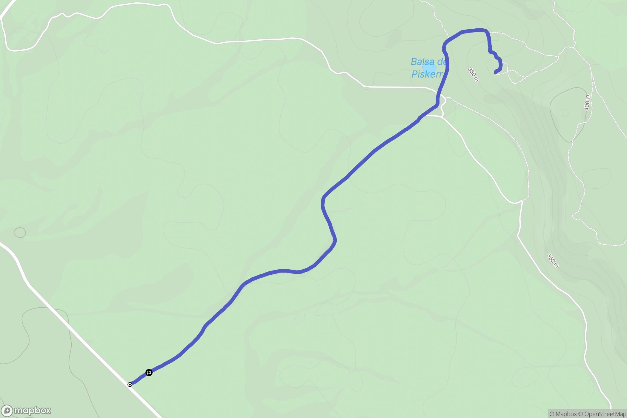 Tudela : carte du parcours de randonnée - Spain