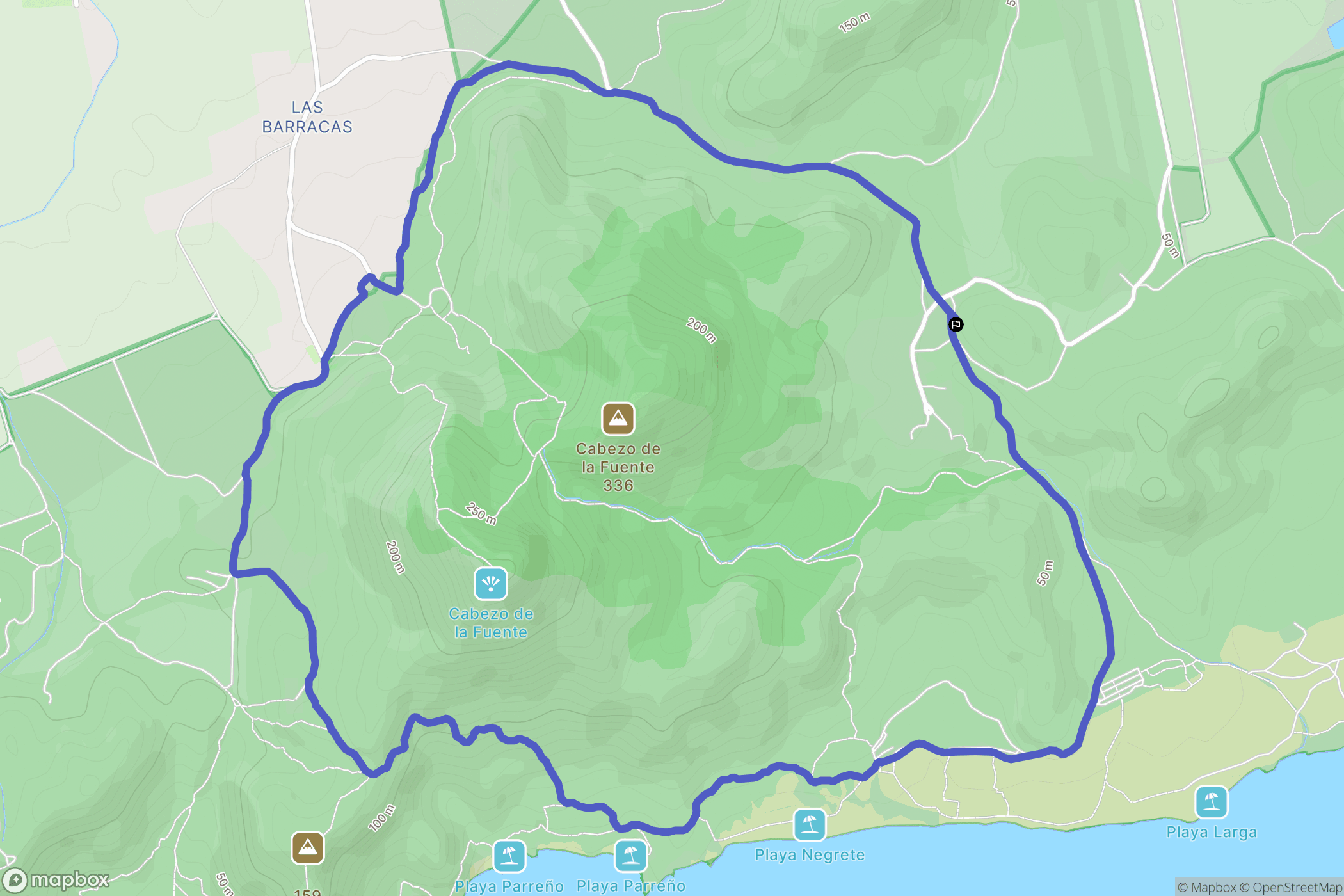 Cobaticas : carte du parcours de randonnée - Spain