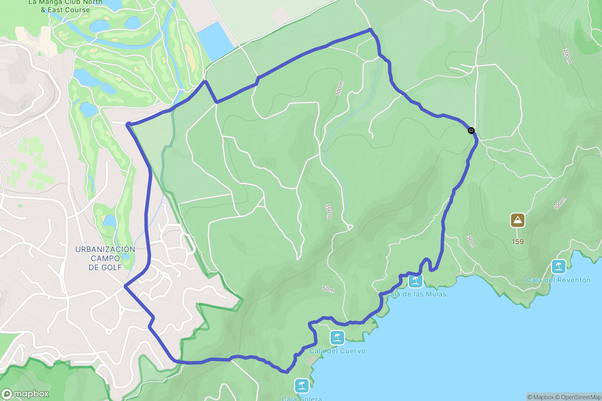 Las Barracas : carte du parcours de randonnée - Spain