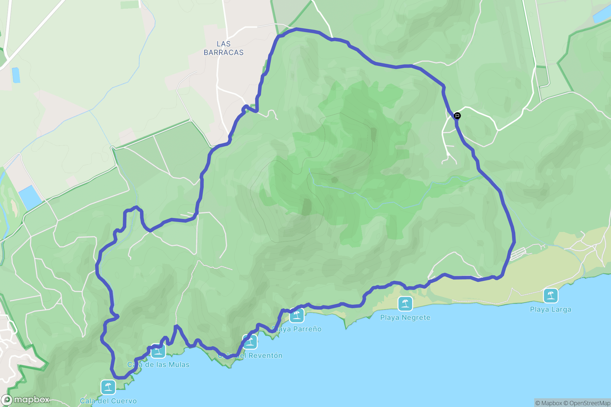 Cobaticas : carte du parcours de randonnée - Spain