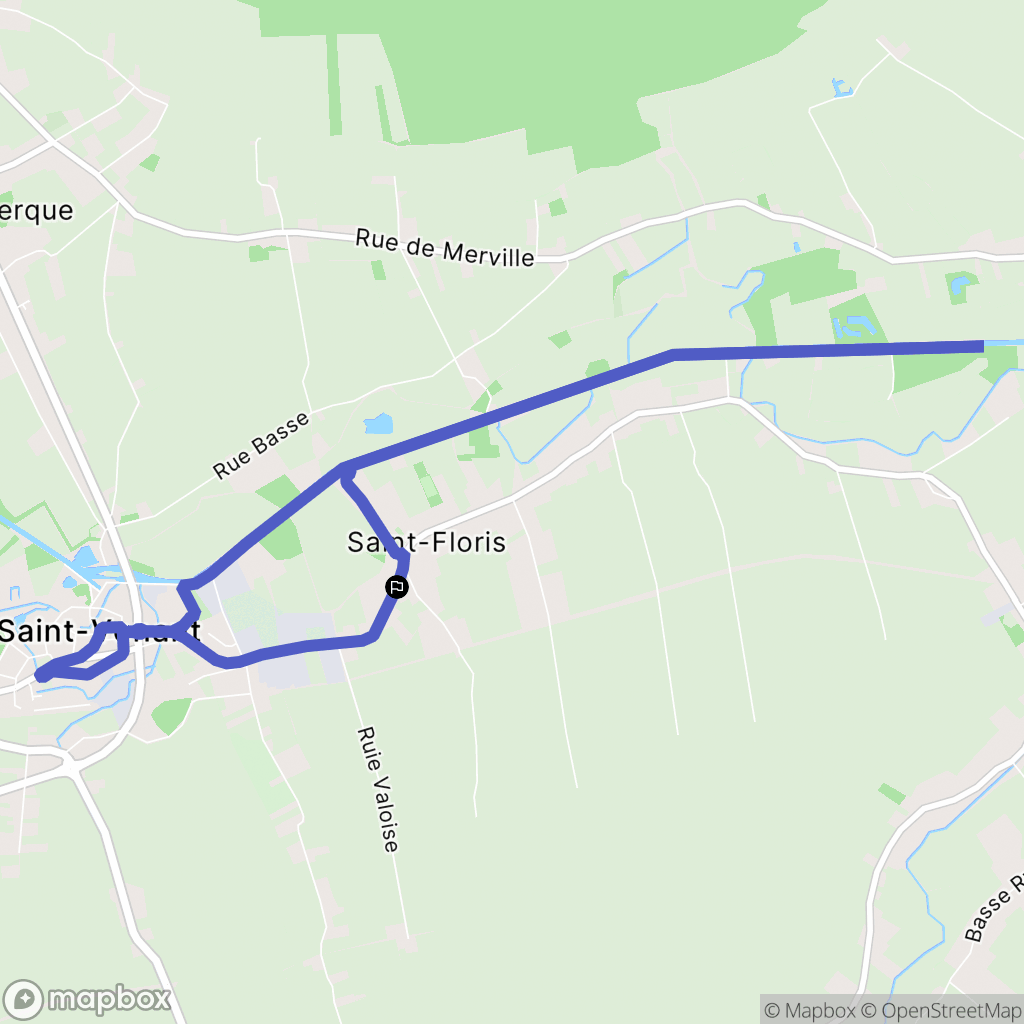 Saint-Floris : carte du parcours de randonnée - France