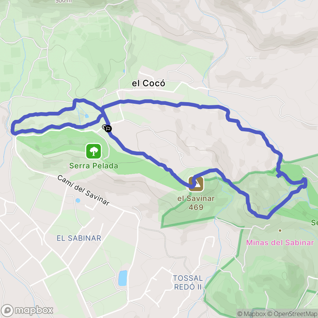Sant Vicent del Raspeig : carte du parcours de randonnée - Spain