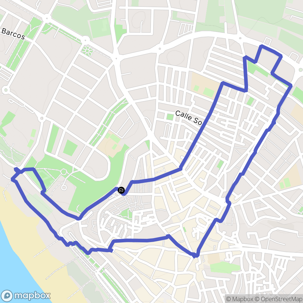 Conil de la Frontera : carte du parcours de randonnée - Spain