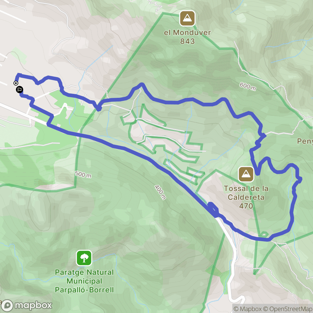 Barx : carte du parcours de randonnée - Spain