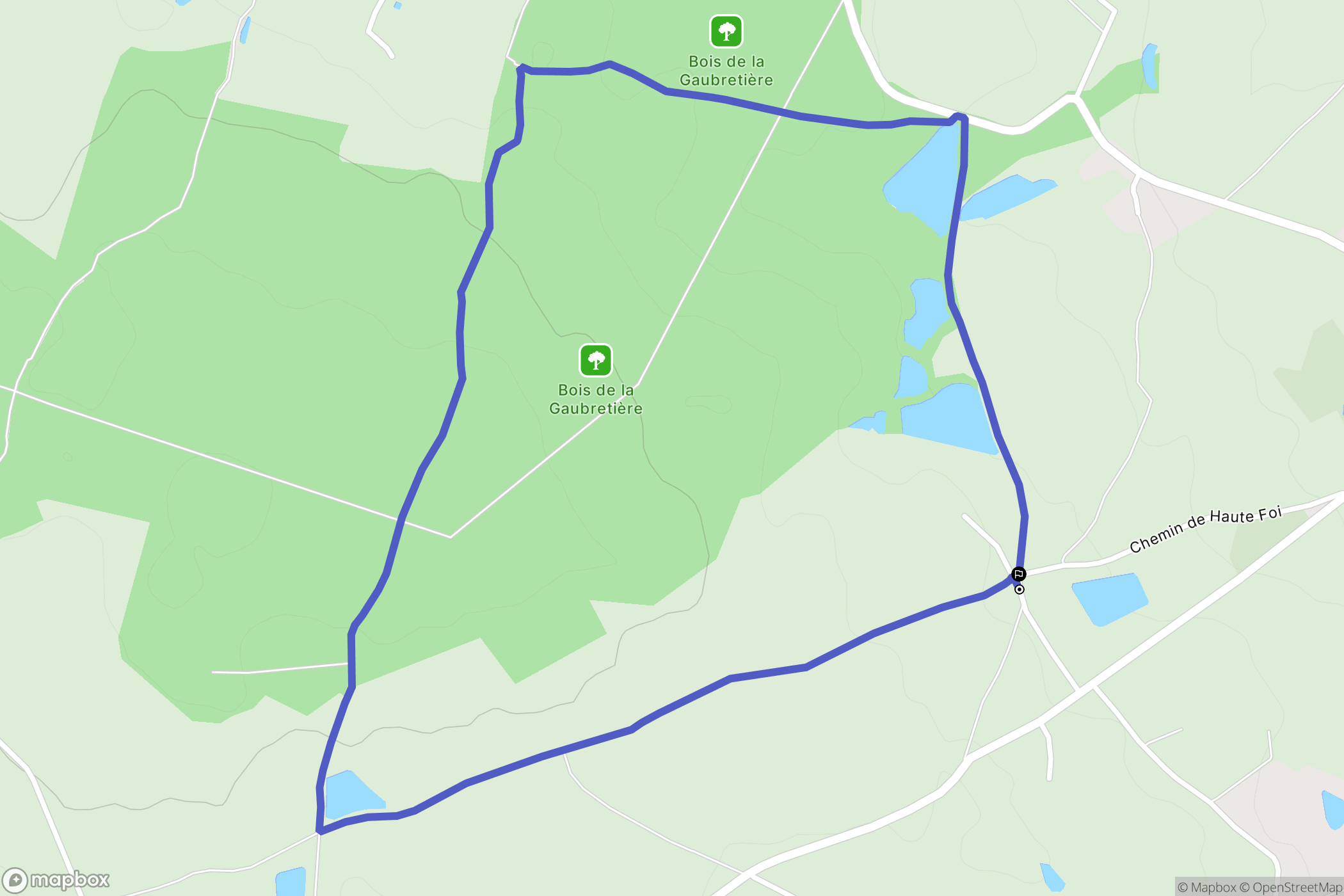 Saint-Paul-du-Bois : carte du parcours de randonnée - France