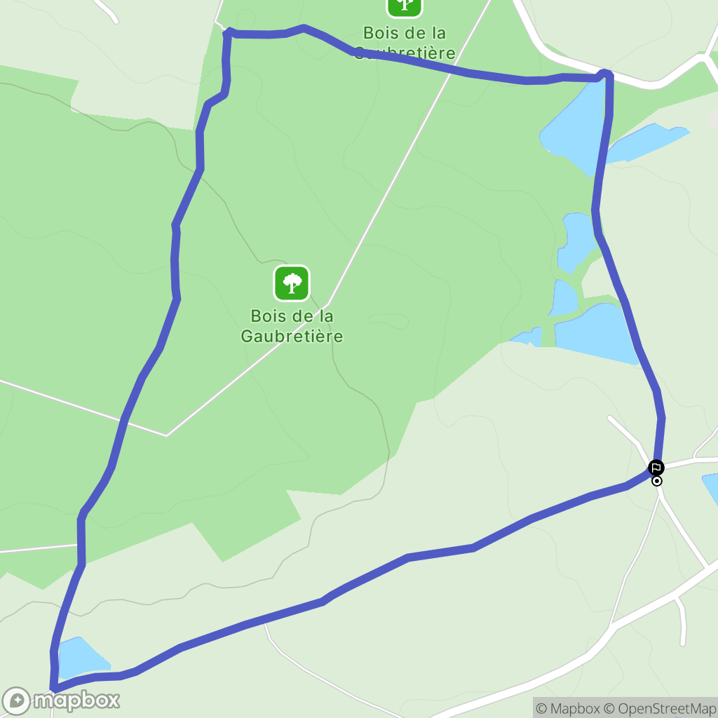 Saint-Paul-du-Bois : carte du parcours de randonnée - France