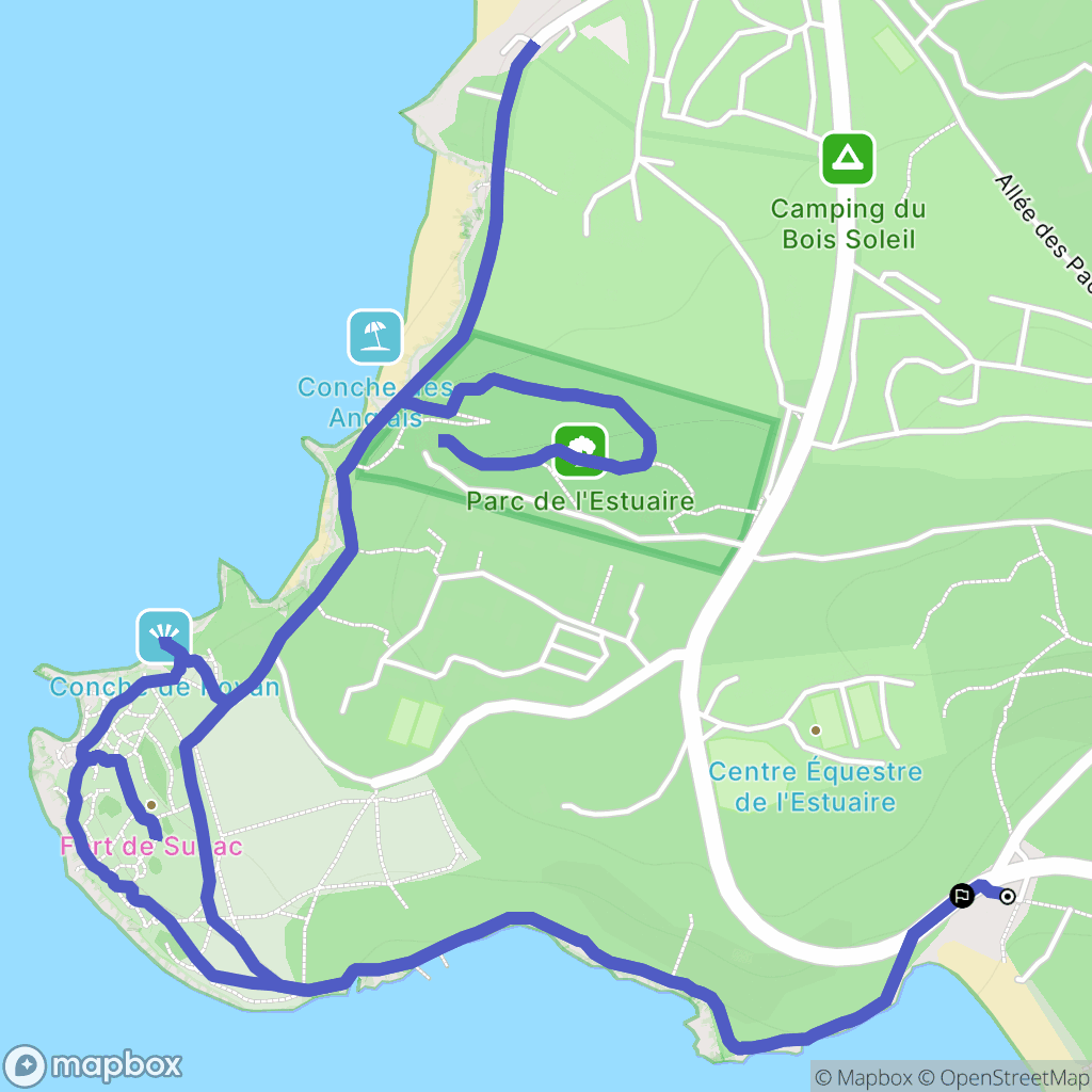 Meschers-sur-Gironde : carte du parcours de randonnée - France