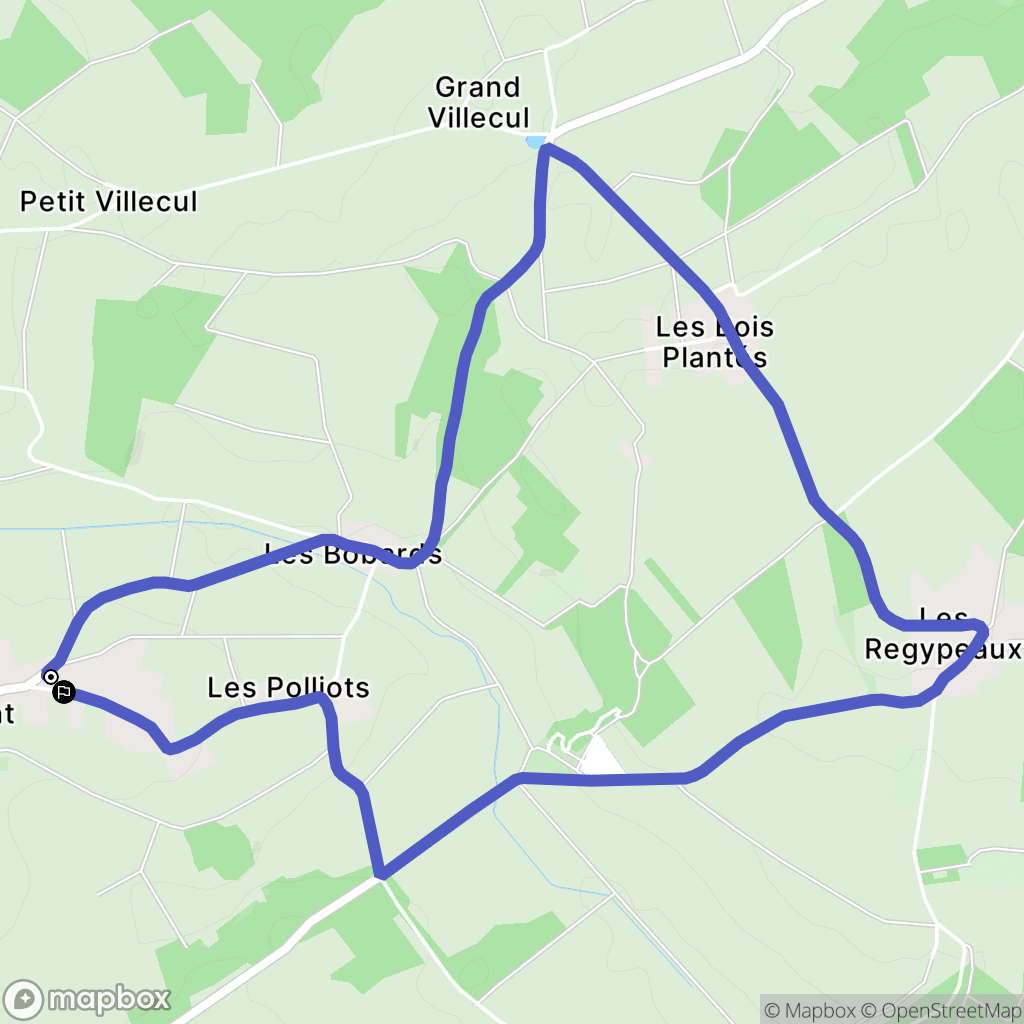 Cornant : carte du parcours de randonnée - France