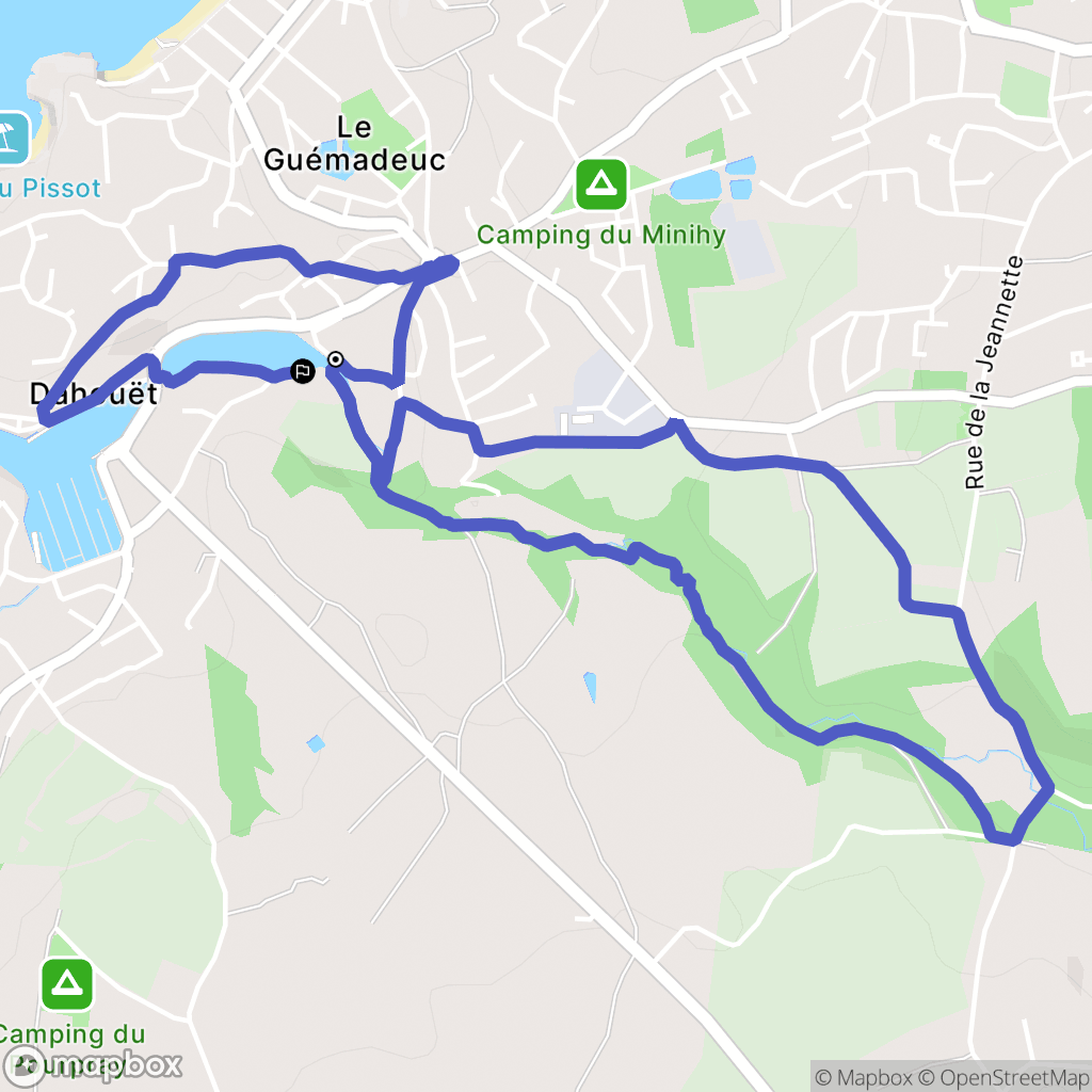 Pléneuf-Val-André : carte du parcours de randonnée - France