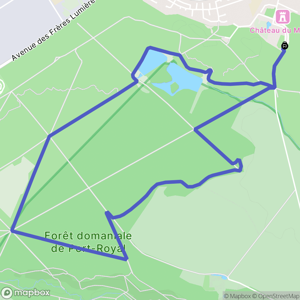Montigny-le-Bretonneux : carte du parcours de randonnée - France