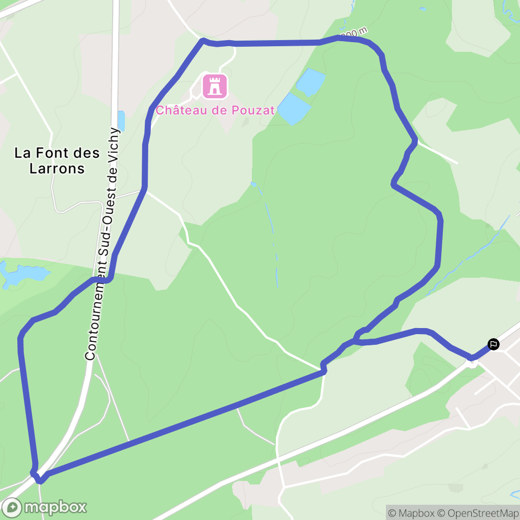 Bellerive-sur-Allier : carte du parcours de randonnée - France