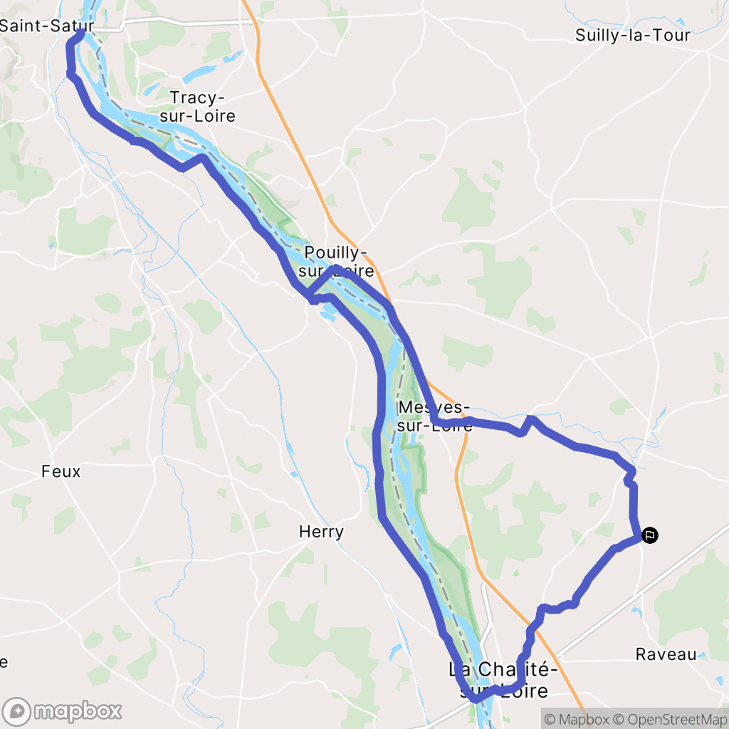 Varennes-lès-Narcy : carte du parcours de randonnée - France