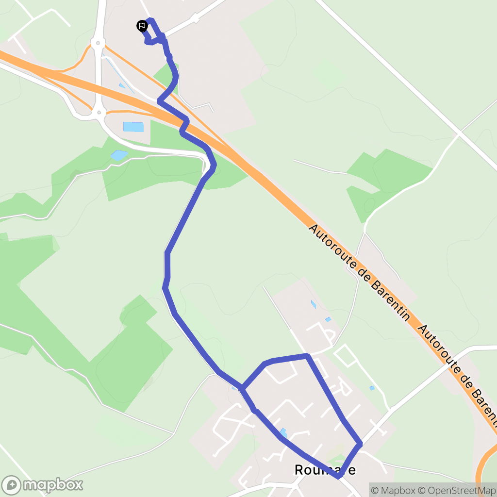 Barentin : carte du parcours de randonnée - France