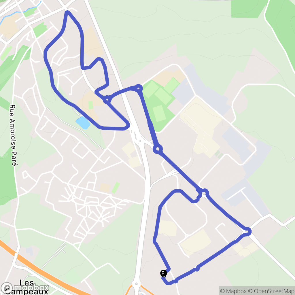 Barentin : carte du parcours de randonnée - France