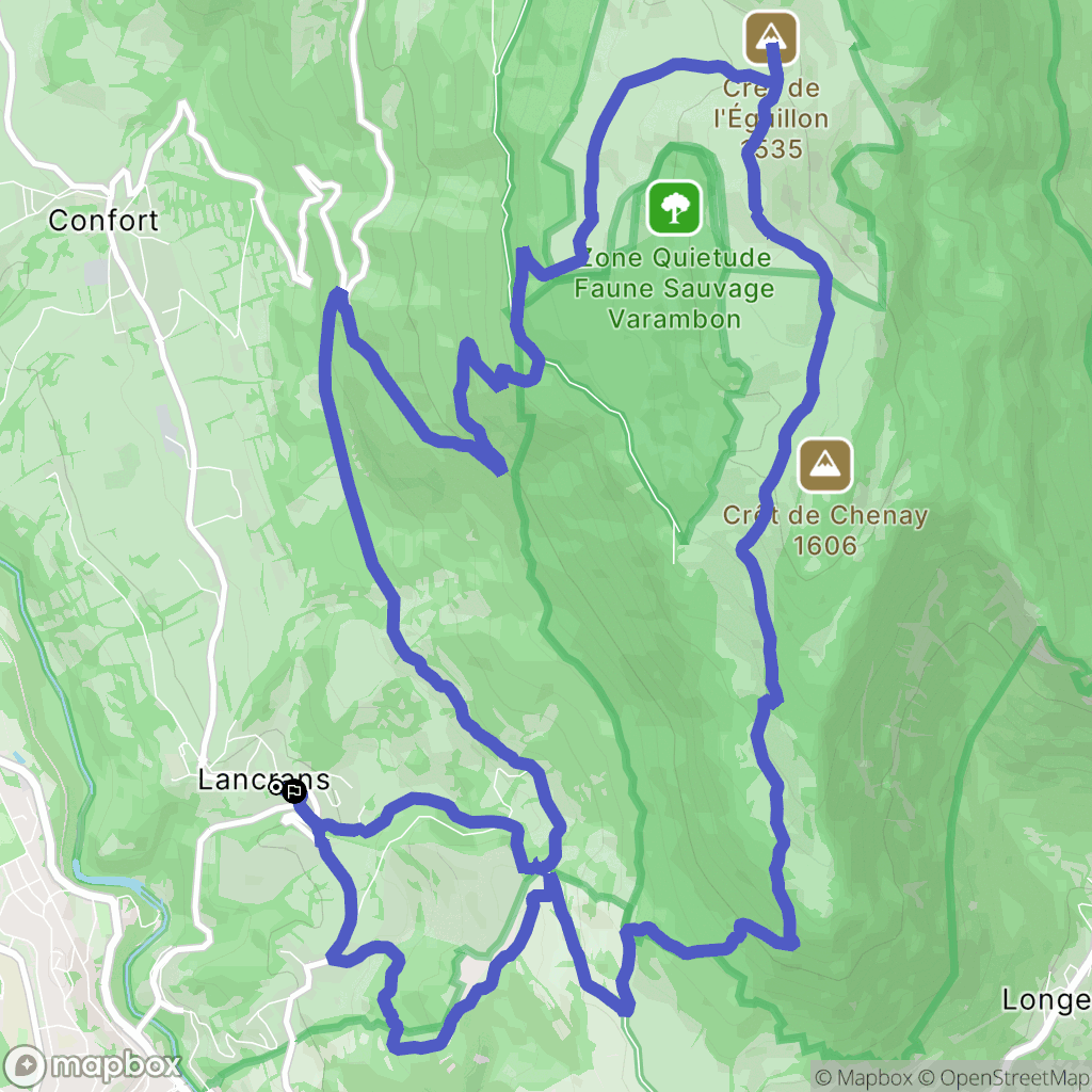 Valserhône : carte du parcours de randonnée - France