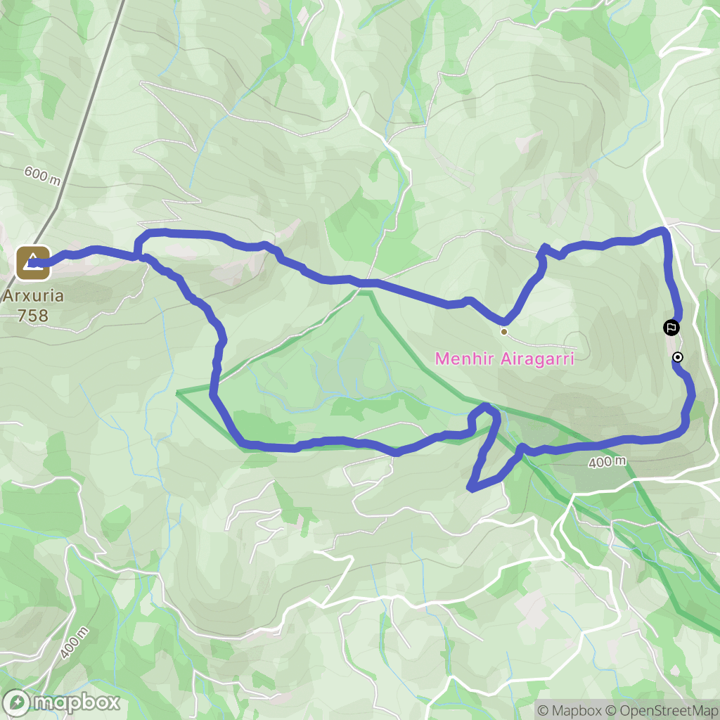 Zugarramurdi : carte du parcours de randonnée - Spain