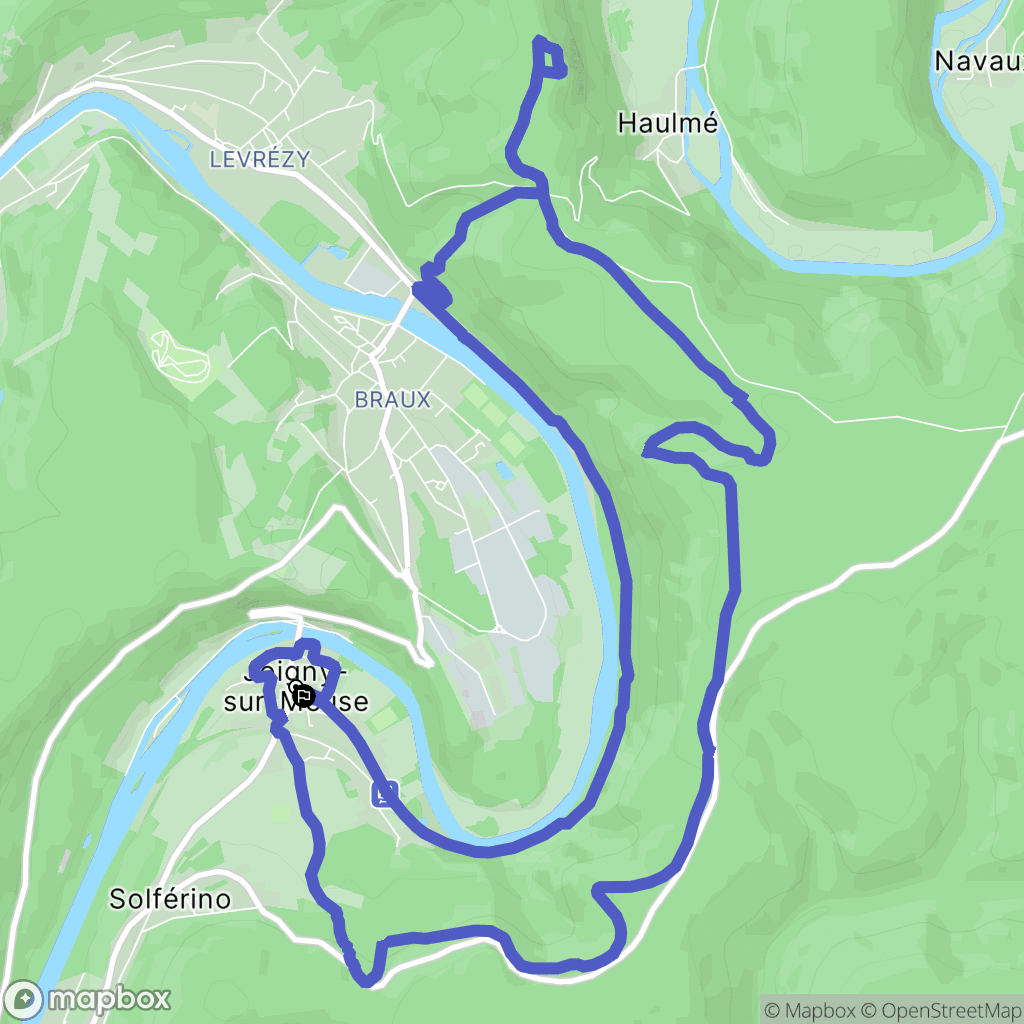 Joigny-sur-Meuse : carte du parcours de randonnée - France