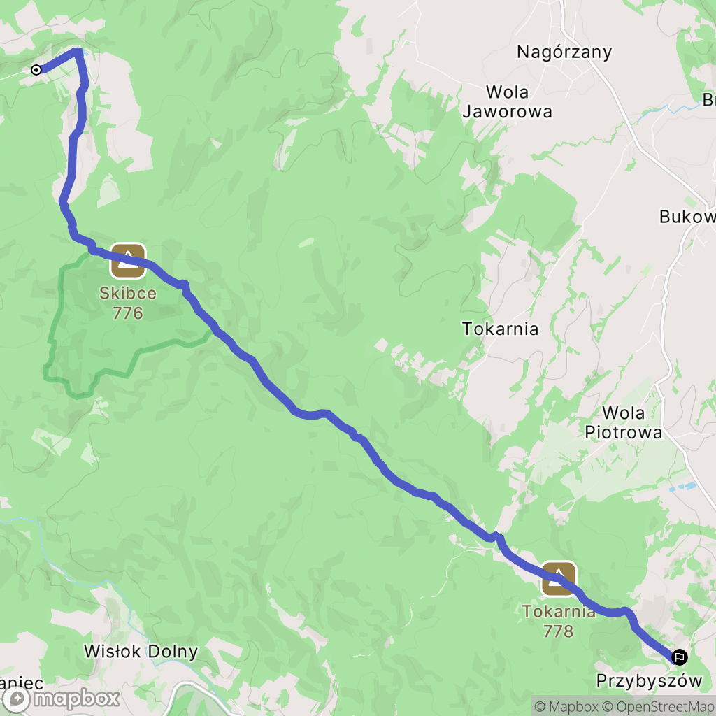 Puławy: mapa trasy - Poland