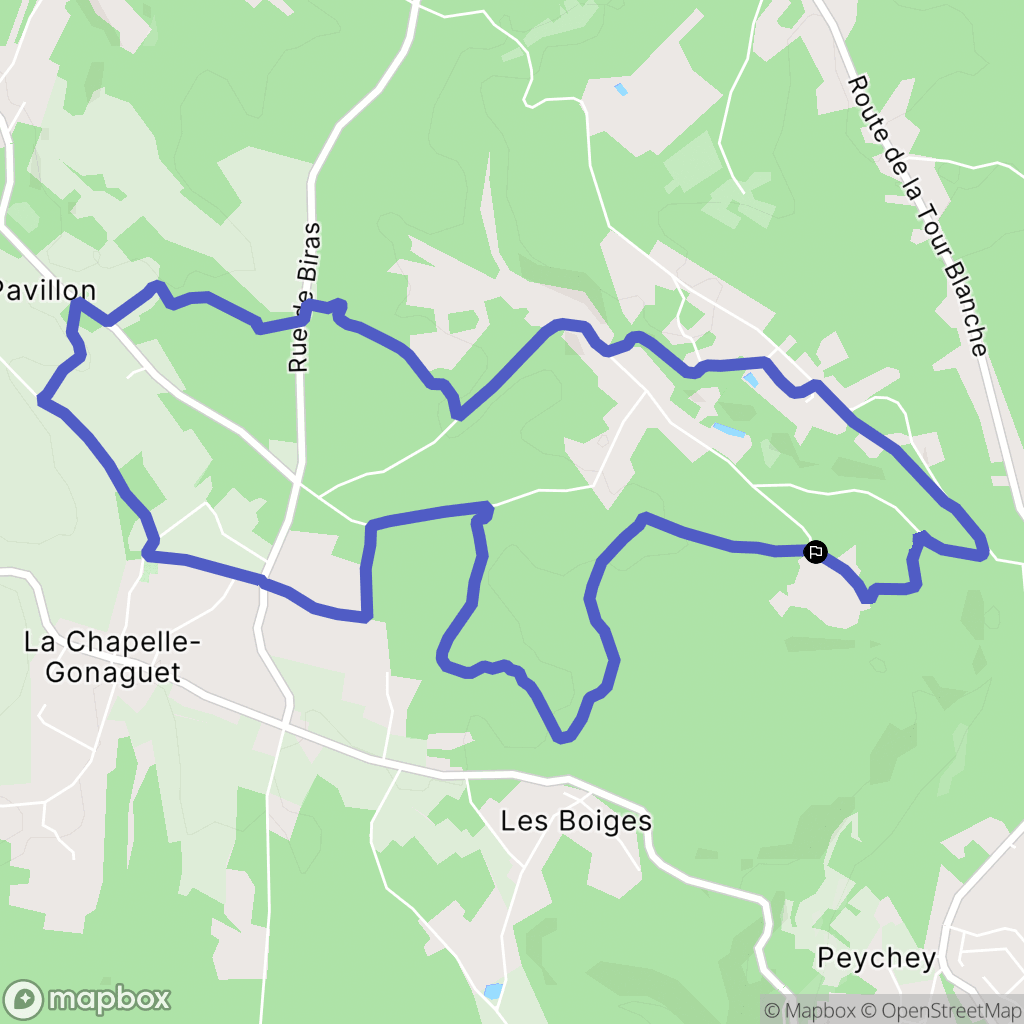 La Chapelle-Gonaguet : carte du parcours de randonnée - France