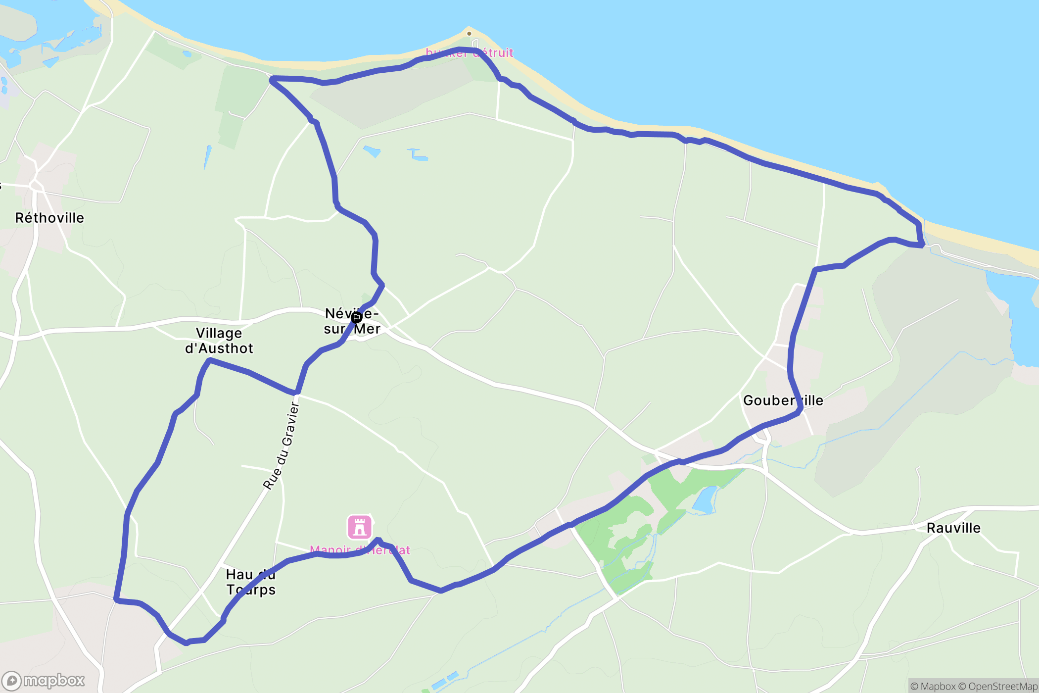 Vicq-sur-Mer : carte du parcours de randonnée - France