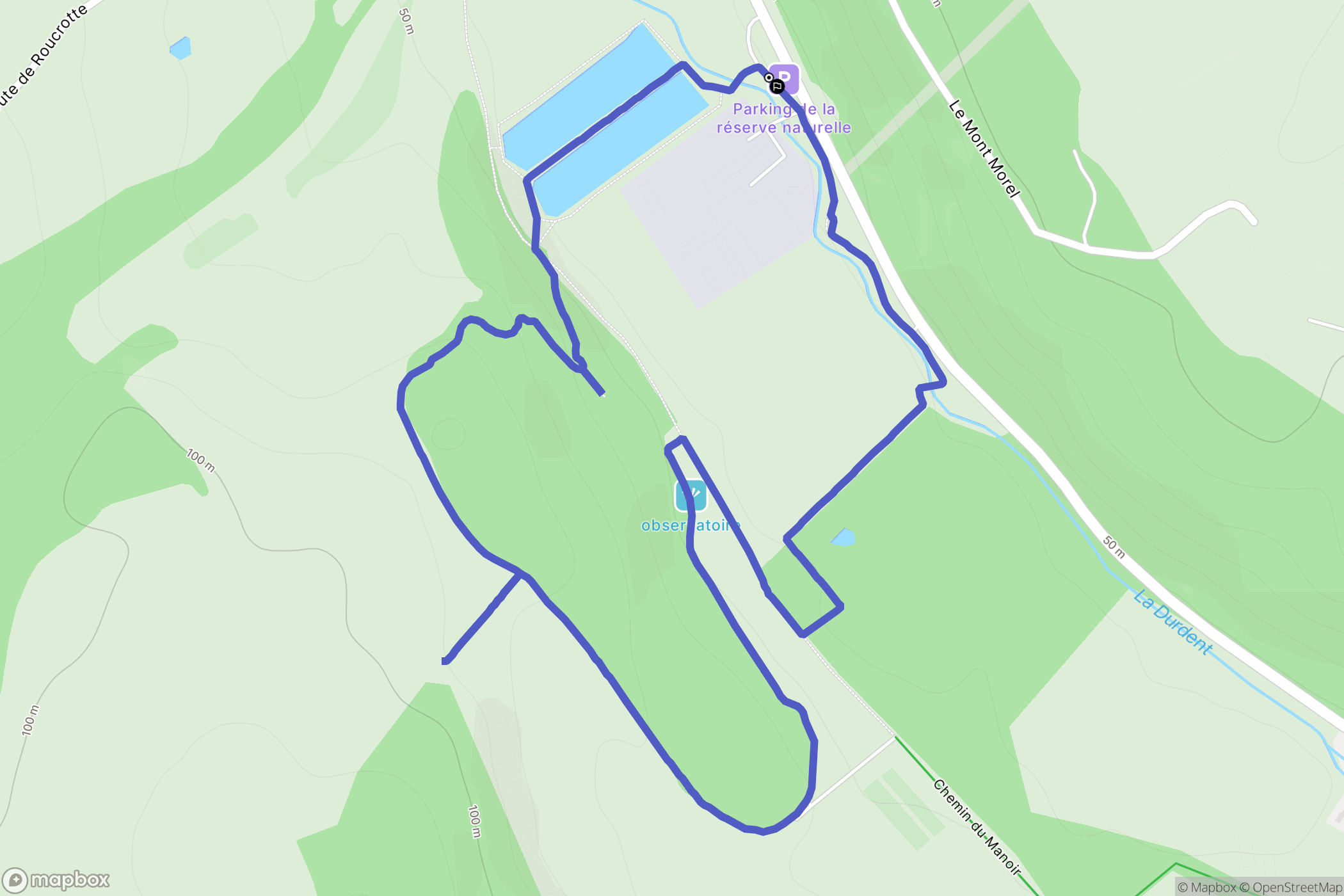 Grainville-la-Teinturière : carte du parcours de randonnée - France