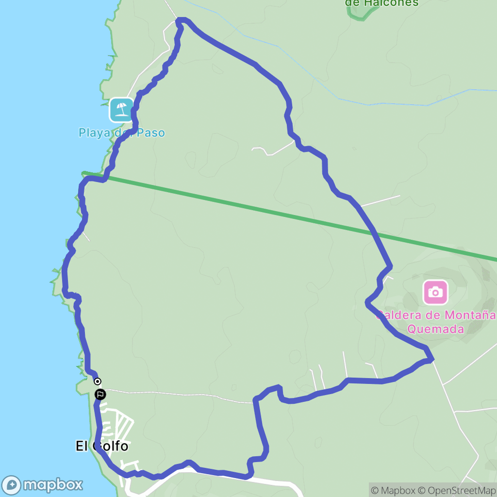 El Golfo : carte du parcours de randonnée - Spain