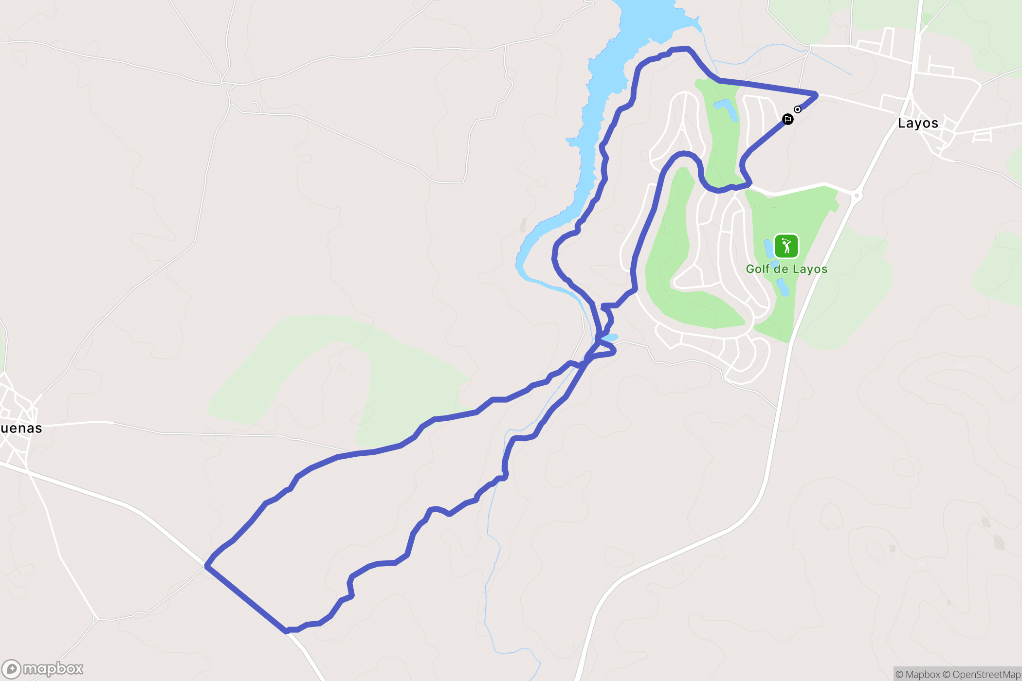 Layos : carte du parcours de randonnée - Spain