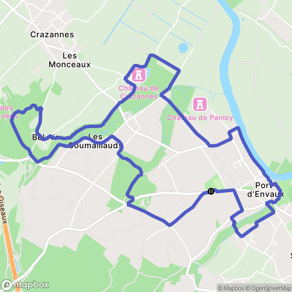 Port-d'Envaux : carte du parcours de randonnée - France