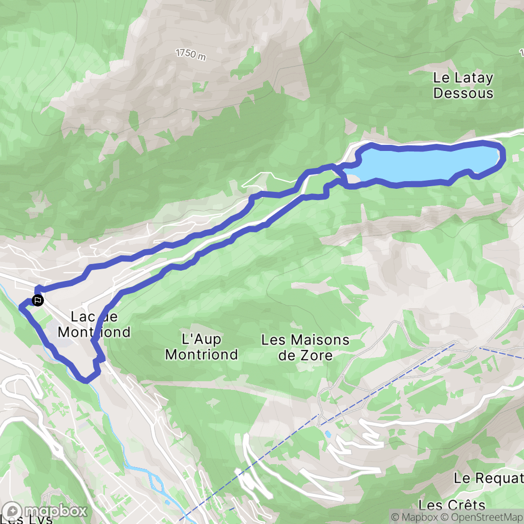 Montriond : carte du parcours de randonnée - France
