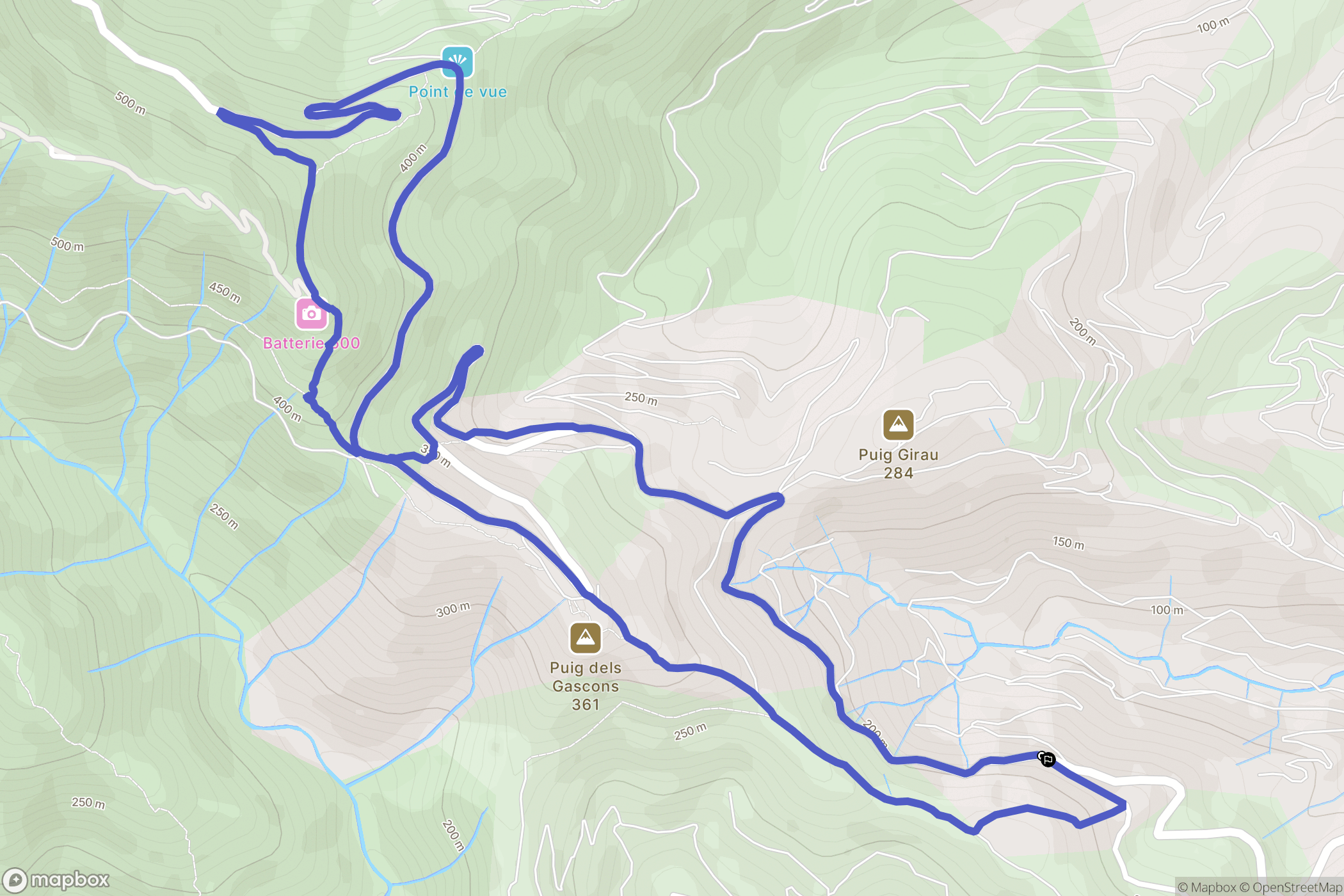 Banyuls-sur-Mer : carte du parcours de randonnée - France